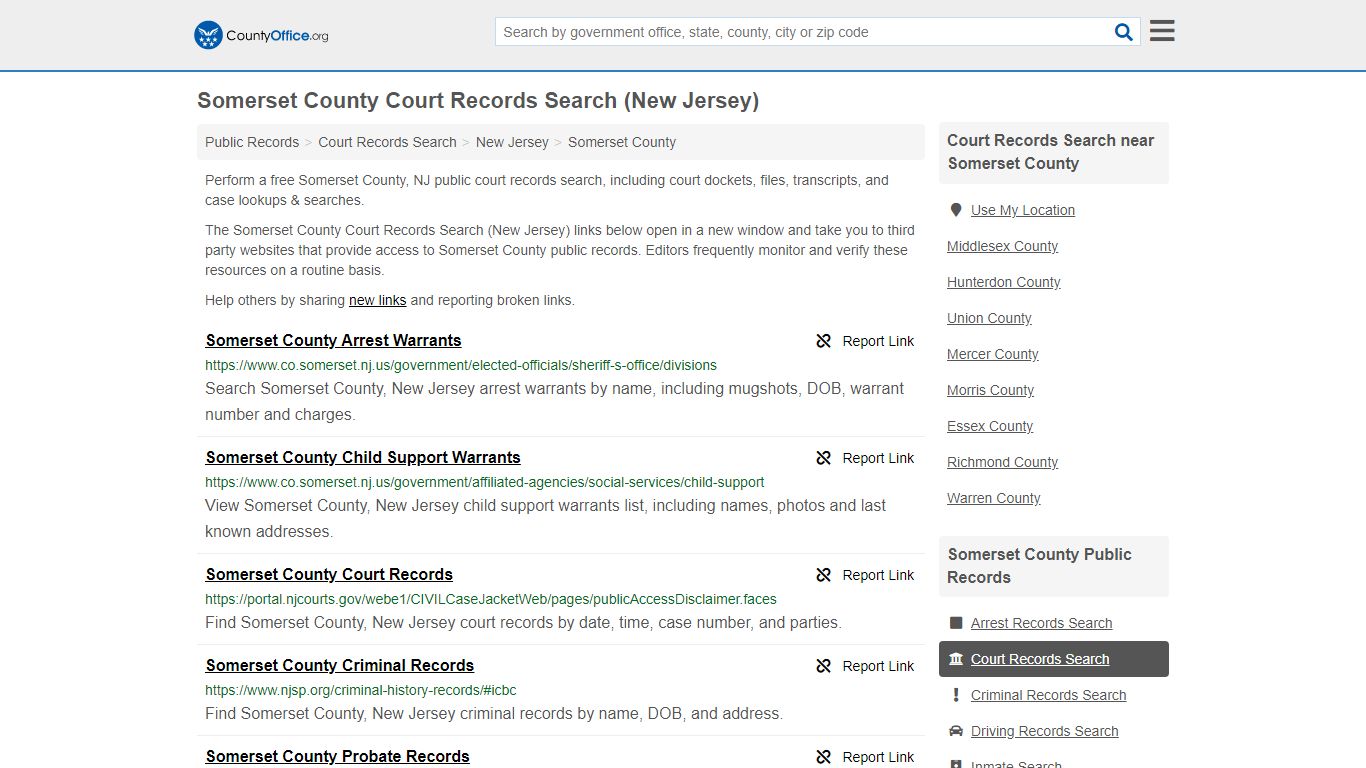 Court Records Search - Somerset County, NJ (Adoptions ...